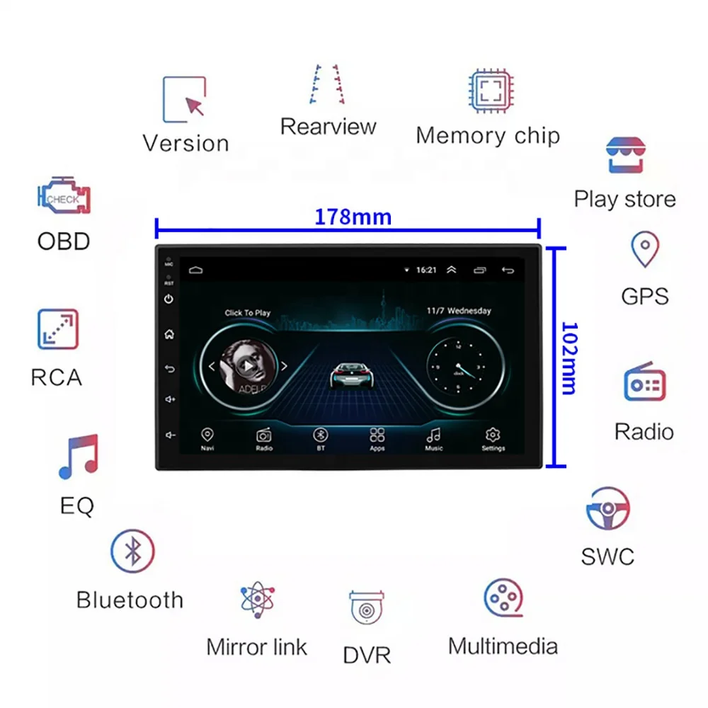 7 дюймов Тонкий Автомобильный gps навигатор 2.5D экран 1024*600 Android системная поддержка точку доступа Wi-Fi автомобильный видеорегистратор радио FM