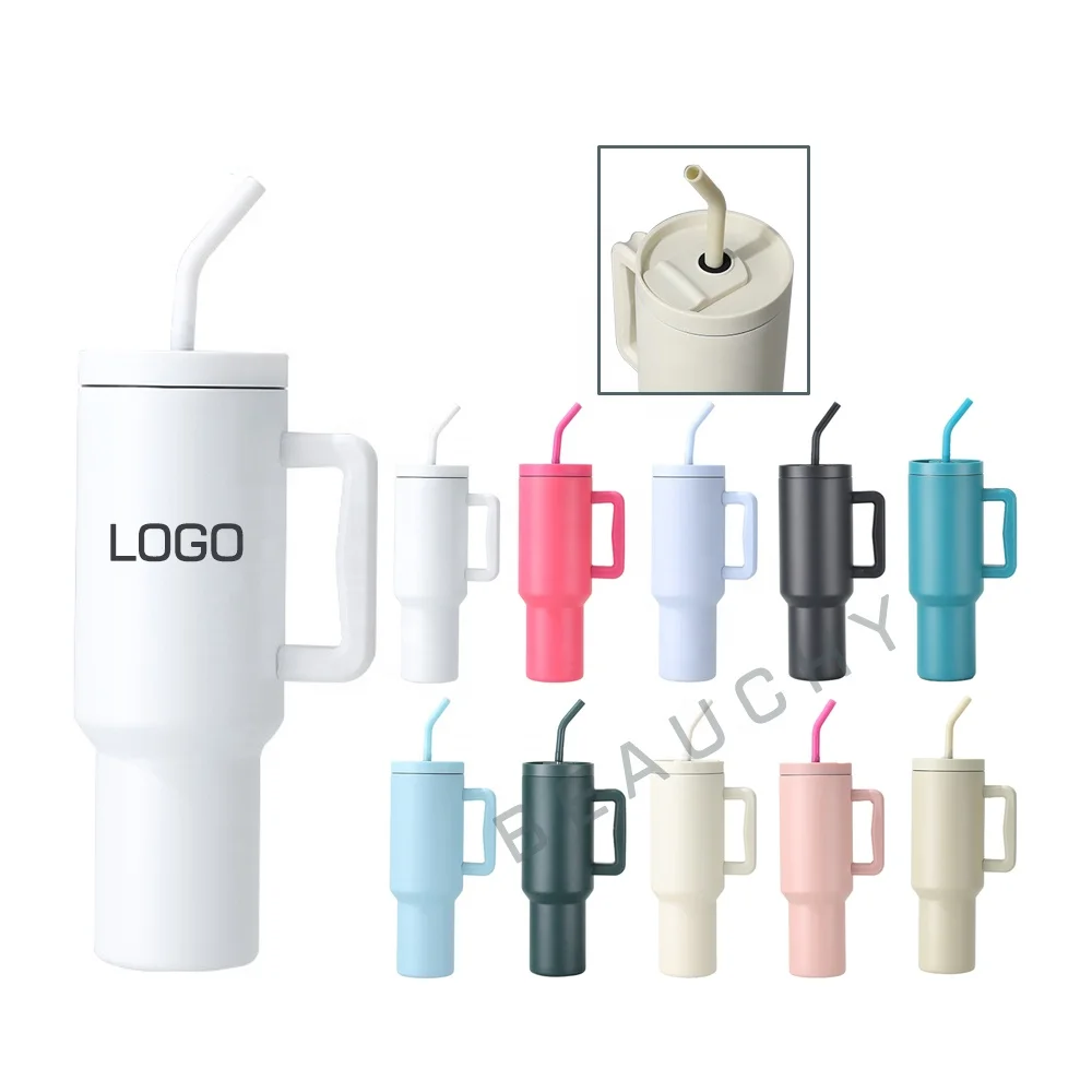 Beauchy 40oz Seal leakage 304 Stainless Steel Travel car tumbler Coffee Powder Coated vacuum insulated Water Bottles