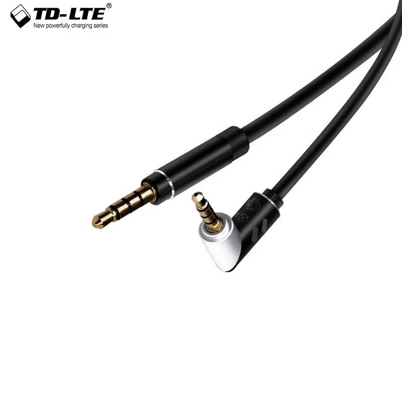 Wholesale OEM 360 degree Male to Male Aux Connector Metal Head Aux Cable jack 3.5mm jack Audio Cable