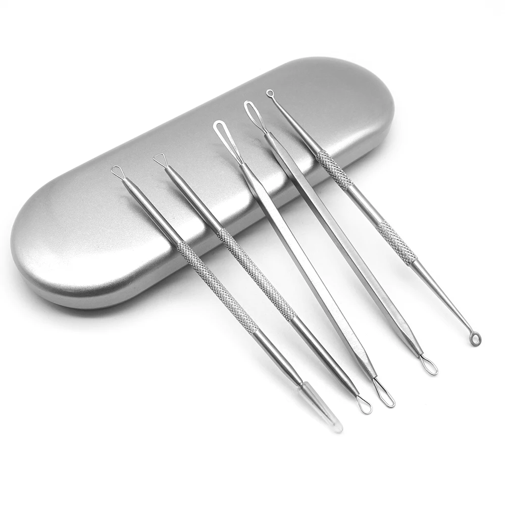 Hot Selling Stainless Steel Acne Extractor Needle Pimple Remover Blackhead Remover Tool Kit