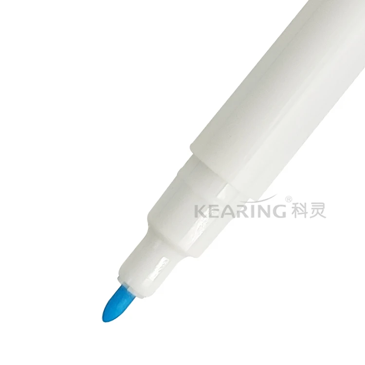 Kearing Blue Dual Tip 0.5 1.0mm Water Erasable Pen Wash Off for Temporary Marking Fabric  Pattern Making WB1005
