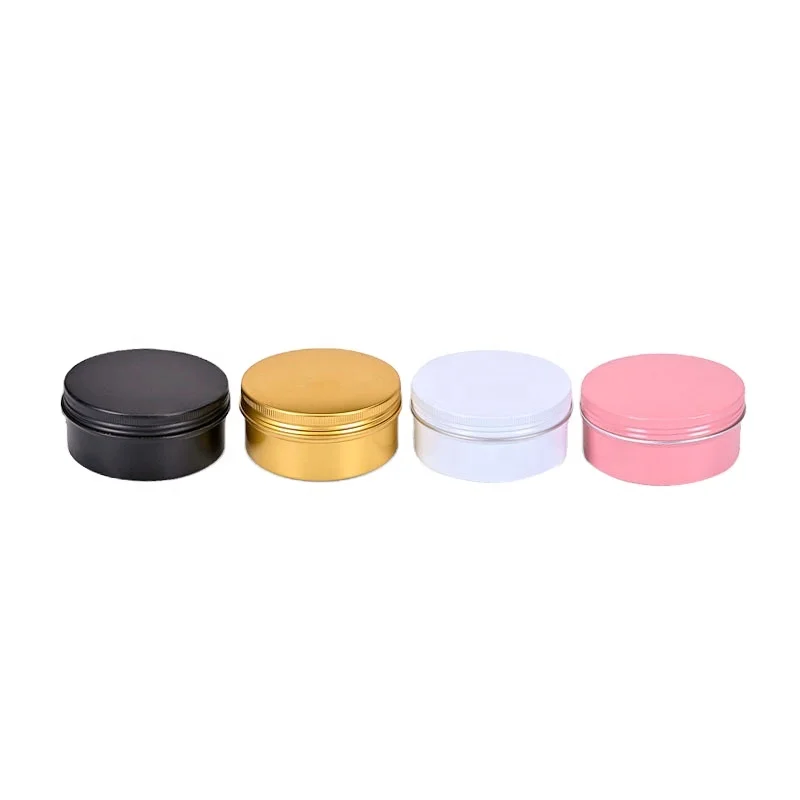 Wholesale customize  5ml10ml15ml25ml30ml40ml 50ml60ml70ml80ml150ml120ml180ml200ml250ml300ml500mlblue metal packing jar portable