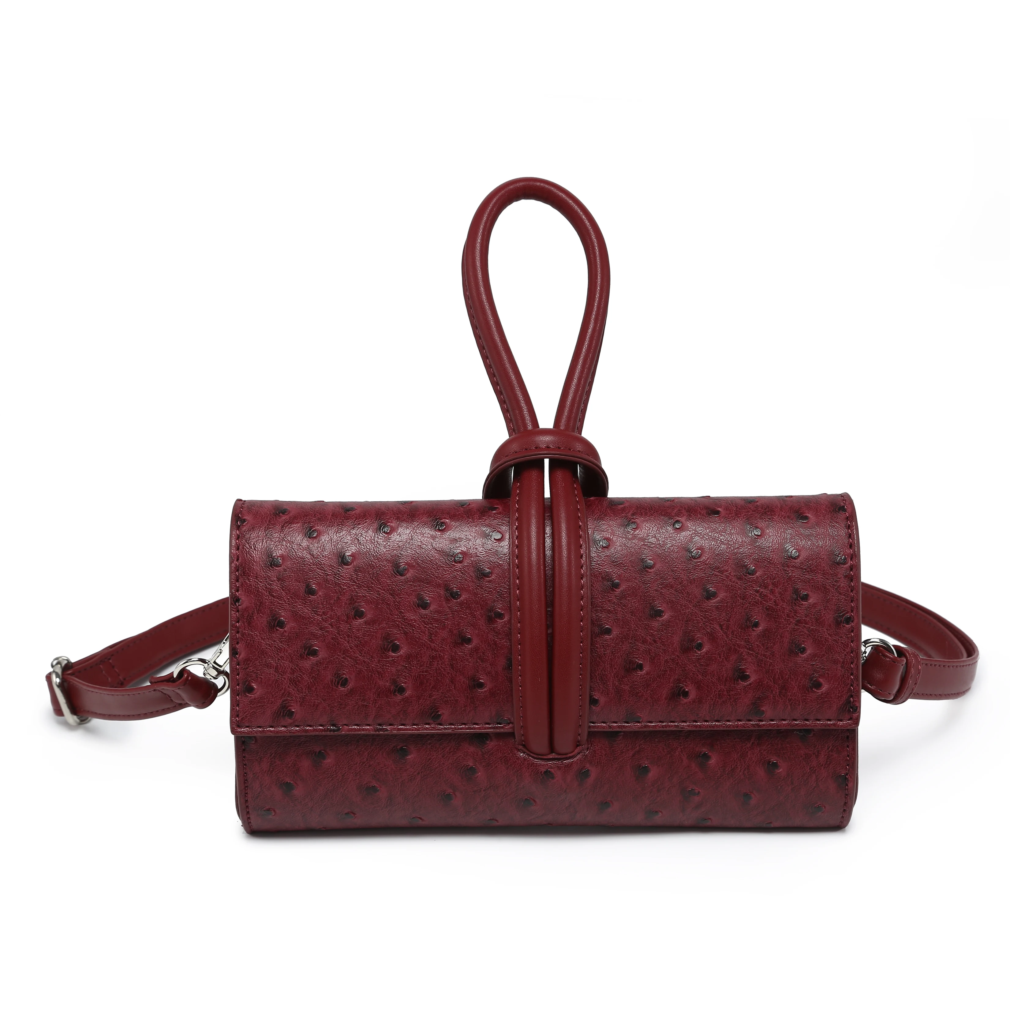 Hot sale 2025 high quality ostrich phone purse small sling women bags cheap new design handbag