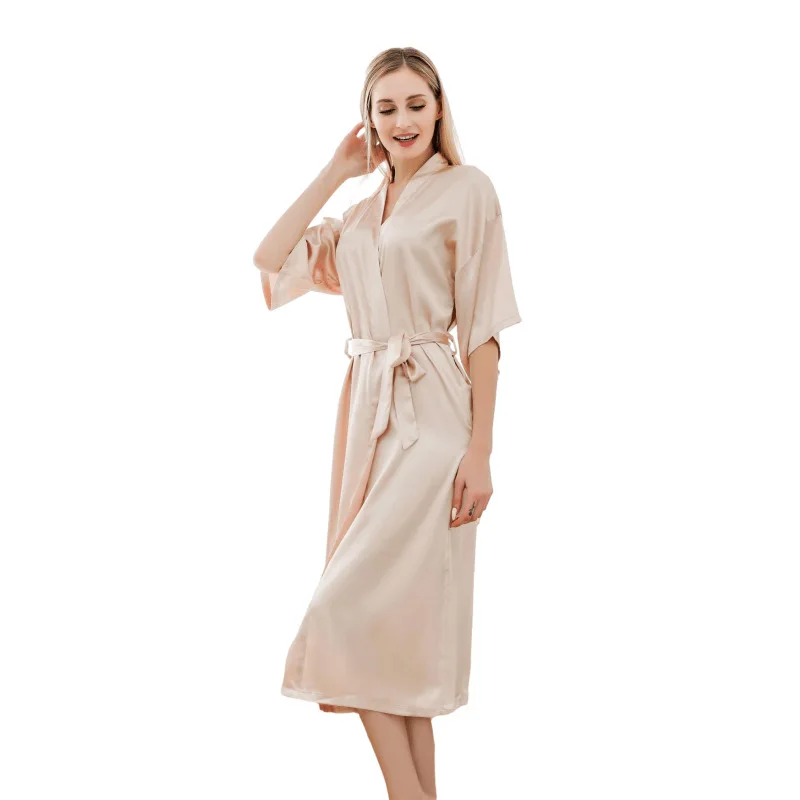 Wholesale Silk Satin Bathrobe Spa Robe massage robe
