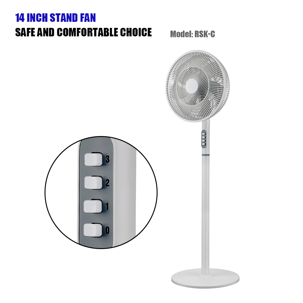 Modern design hotel shop restaurant household commercial premium 14 inch stand fan manufacturer