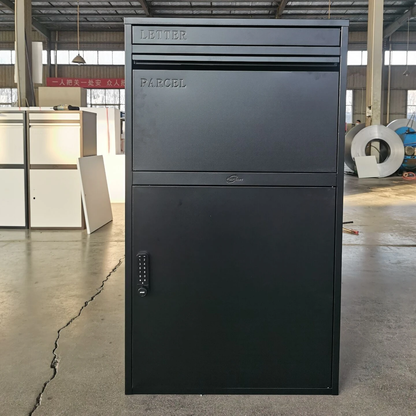 CAS-158 металлический почтовый ящик открытый современный с черным покрытием железный настенный замок кодовым замком