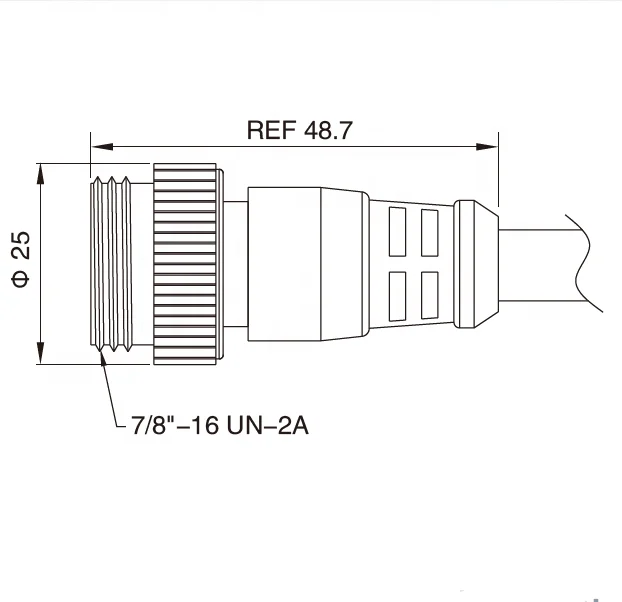 Finecables Devicenet Waterproof 7/8 Mini Change 5pin Cable Male Connector