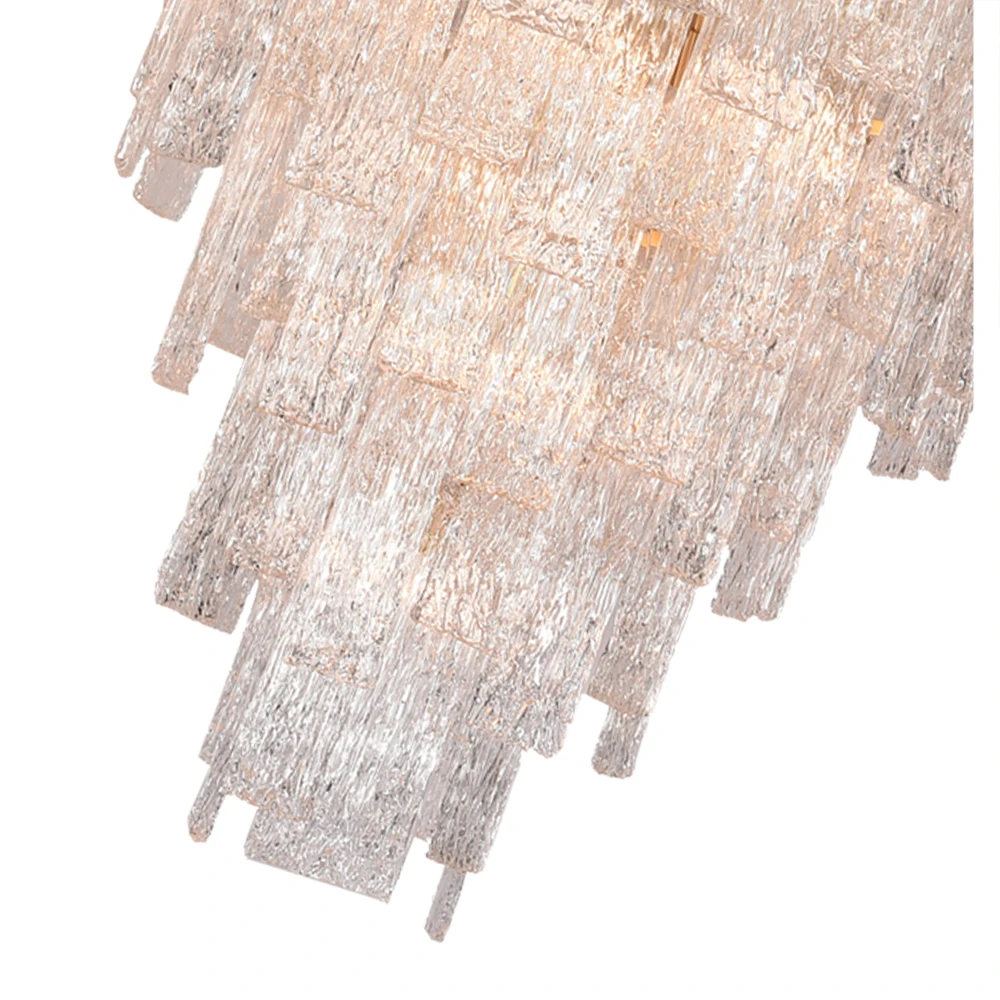 Classic Brass Luxury Handmade Glass Round Chandelier