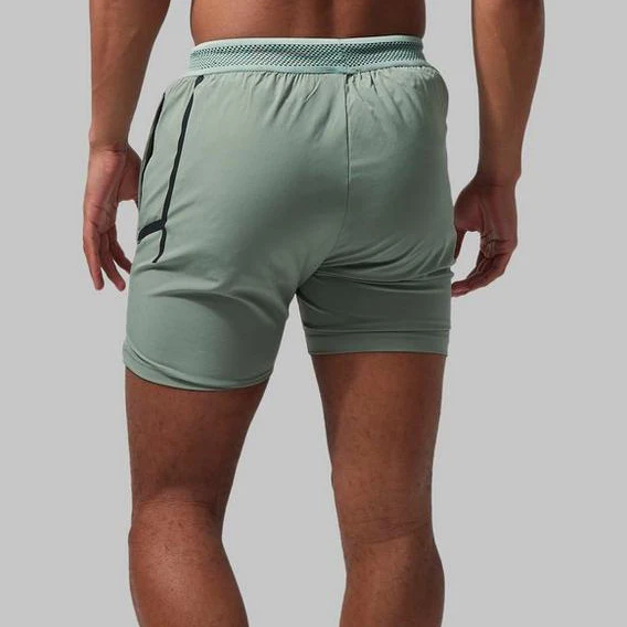 2023 Men Outdoor Wearing Gym Shorts Quick Dry Mesh Elastic Waistband 5 Inch Running Jogging Short With Pocket