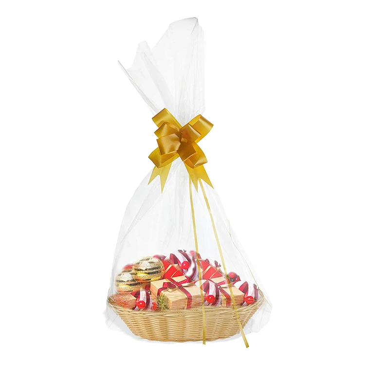 wholesale empty gift baskets with Clear Gift Bags decoration Gift basket