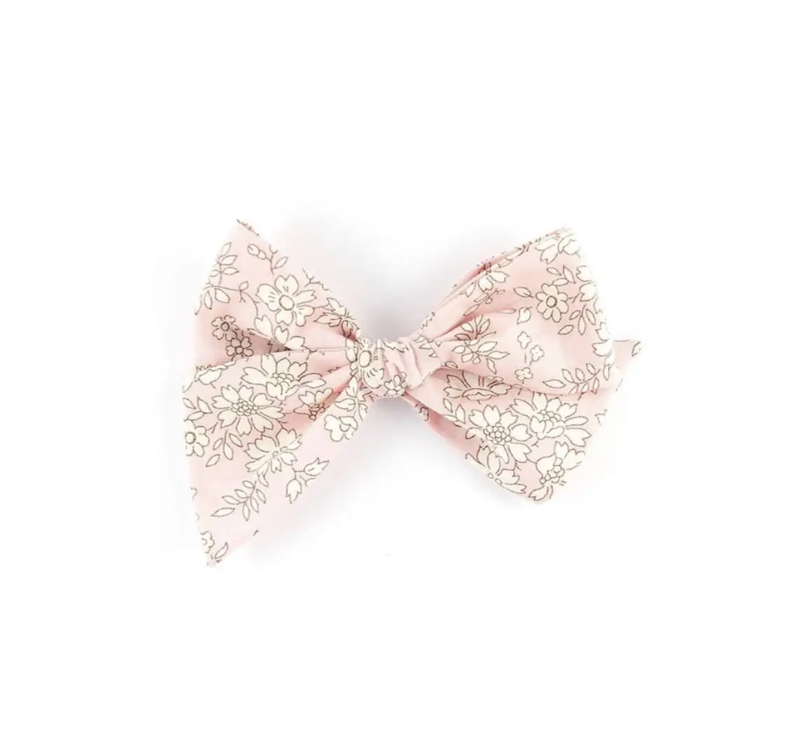 Платье для маленьких девочек на заказ ручной работы с цветочным принтом бант для волос для девочек заколки для волос с бантом для девочек