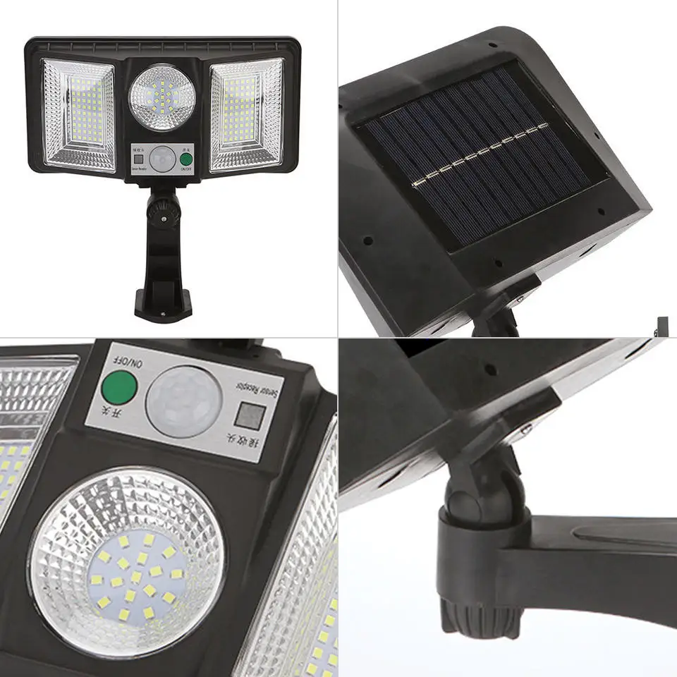 Super Bright Solar Street Light  Solar Garden Light Remote Control Wall Mounted Motion Sensor Gate Solar Light For Outdoor