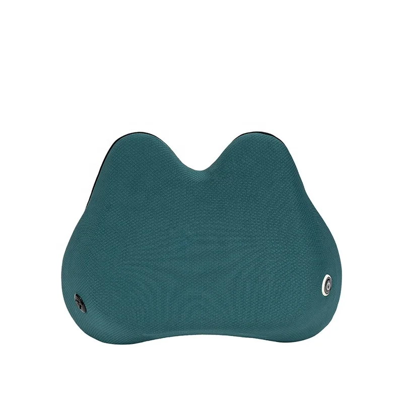 Color oem breathable foam elastic fabric leg waist neck body heating battery operated massage pillow cushion