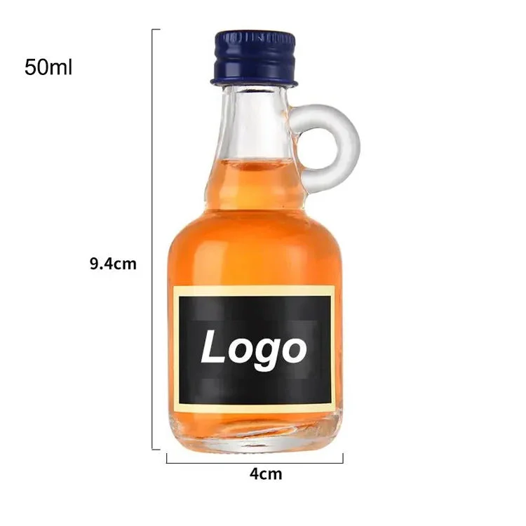 Wholesale 50ml Clear Mini Glass Liquor Bottle Various Styles for Tequila Gin Whisky Empty Glass Liquor Bottle