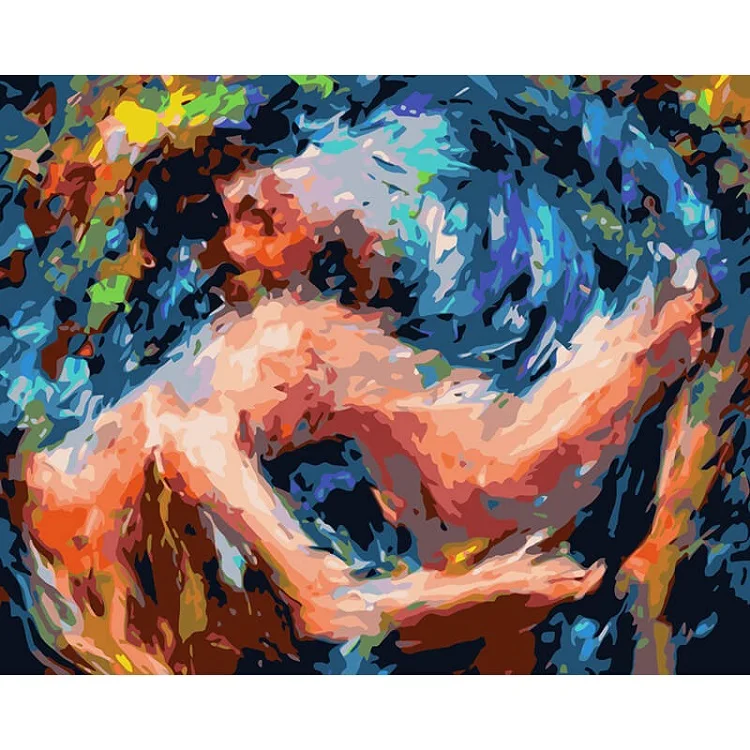 2022 high quality custom abstract sexy lovers stars oil nude naked Painting Hand Painted Diy Paint by Numbers
