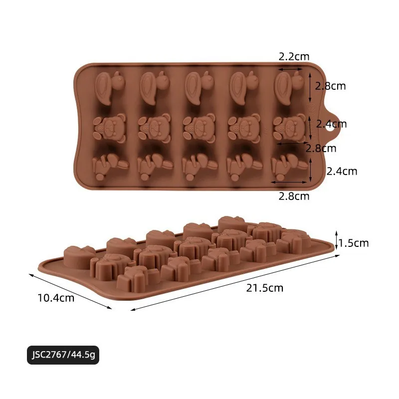 15 Cavities 3D Crown Mould Chocolate Decorating Silicone Chocolate Molds For Baking And Candy Making