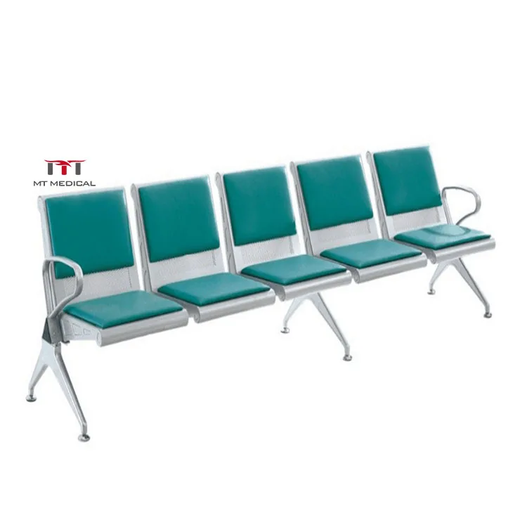 MT Medical Leather Steel 2 3 4 5 Seater Office Cheap Salon Metal Airport Hospital Reception waiting