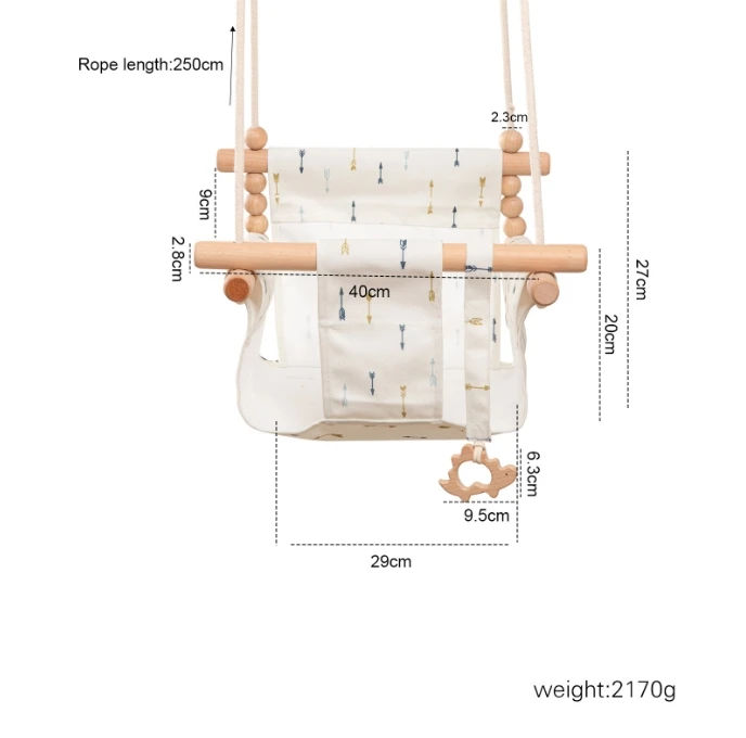 Hot Sale Hanging kids Swing Baby Swing Seat Indoor And Outdoor Wooden Baby Swing Hanging Chair Hammock