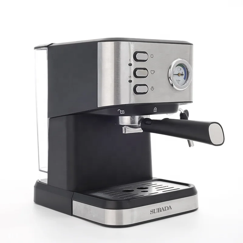 2024 3-in-1 Professional Espresso coffee Machine Household Brushed Stainless Steel Cappuccino Coffee Latte Maker Milk Frother
