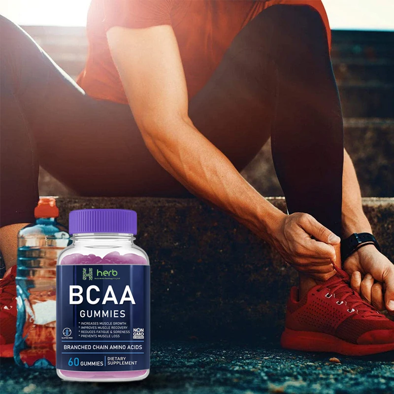 Private label Customized Sugar free Immune Booster Supplement Sports Gummies muscle building bcaa gummies