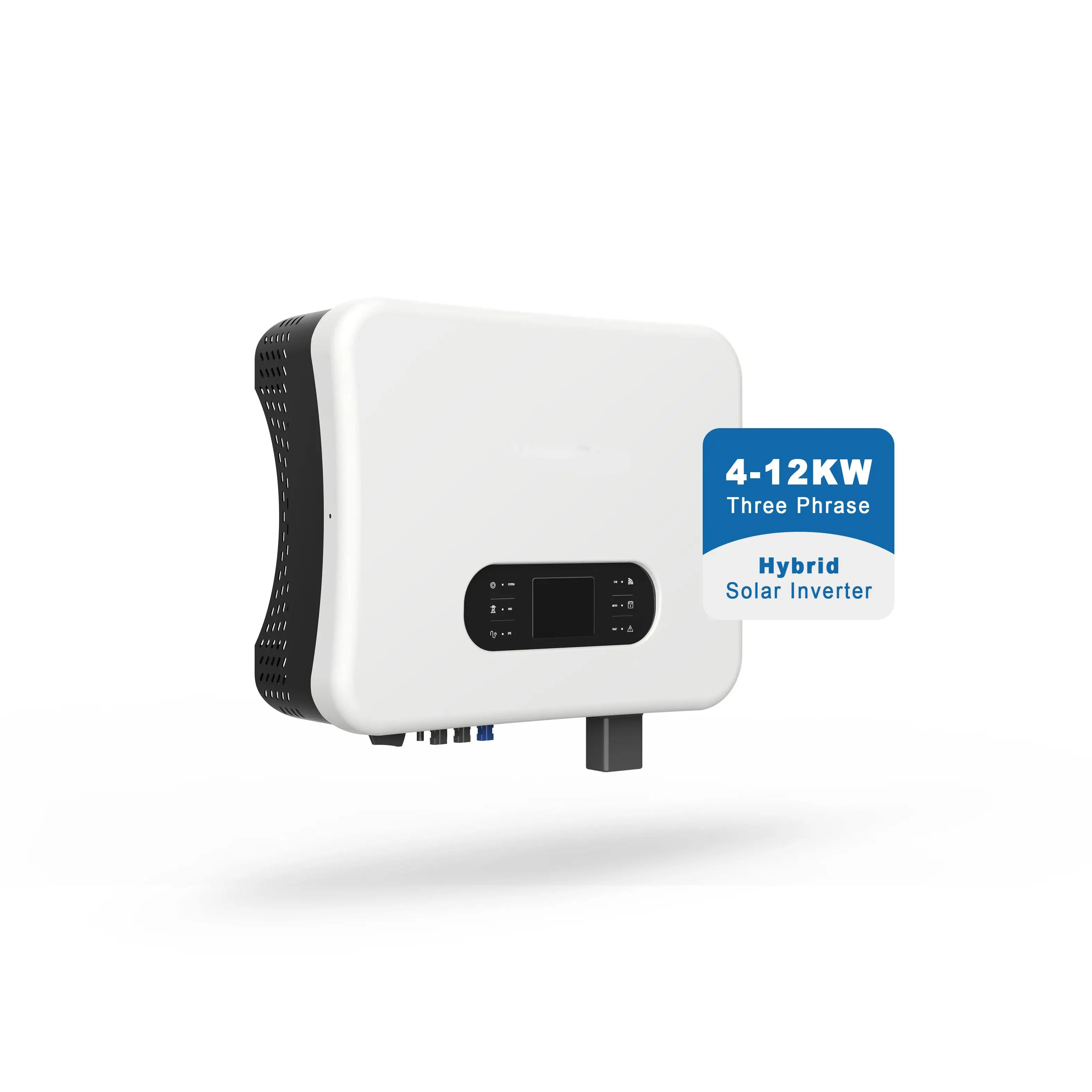 Заводская распродажа 4-12KW 8-20A IP65 CAN RS485 ЖК-дисплей высоковольтный трехфазный Гибридный инвертор для домашней солнечной системы