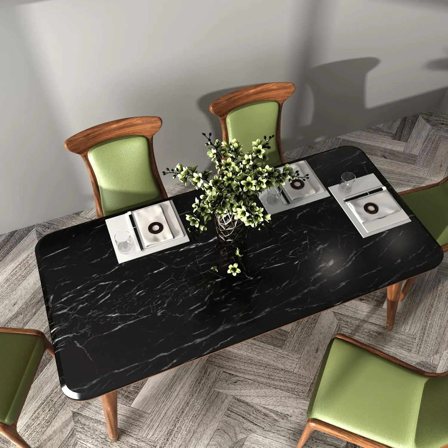 2024 new trend pvc marble design fireproof wallpaper home decoration for kitchen backsplash wall sticker  heat proof