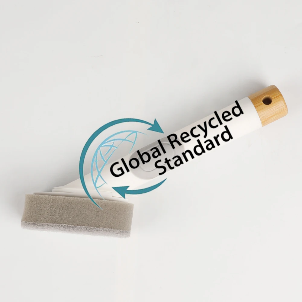 GRD Recycle Material Convenient Liquid Detergent Dispensing  Bamboo Kitchen Plate Pot Sponge Wash Dish Cleaning Brush