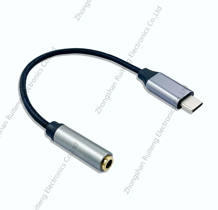 2021 горячая Распродажа нейлоновая оплетка хорошее качество USB C до 3,5 мм адаптер для наушников Тип C до 3,5 мм аудио адаптер для Android Тип C аудио