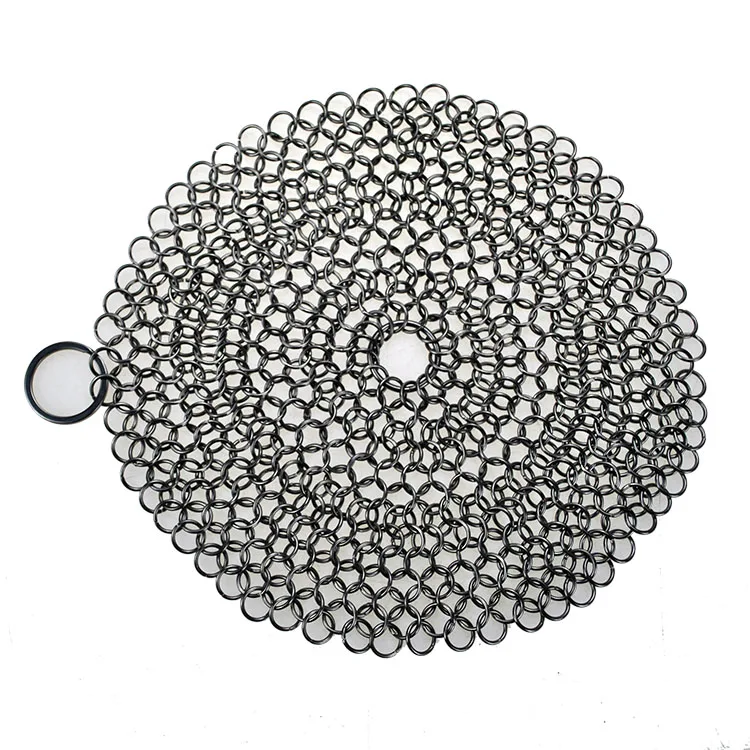 316 л чугунный очиститель из пищевой нержавеющей стали скребок chainmail используется для