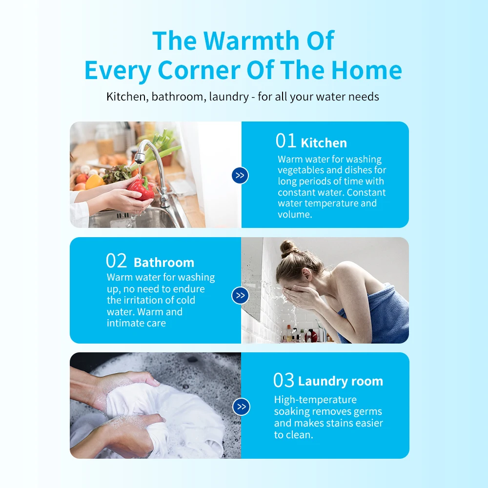 SiHUA CE Certificate Small Size Tankless Instant Electric Hot Water Shower Heater for Bathroom  Hand Wash