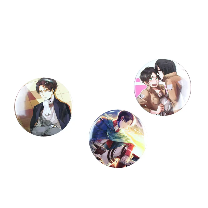 
Anime Brooch Pin Attack on Titan Badge Mikasa ckerman Levi ckerman Eren Jaeger Brooch Pin for Clothes Lapel Jane Collar Bag <strong><span style=