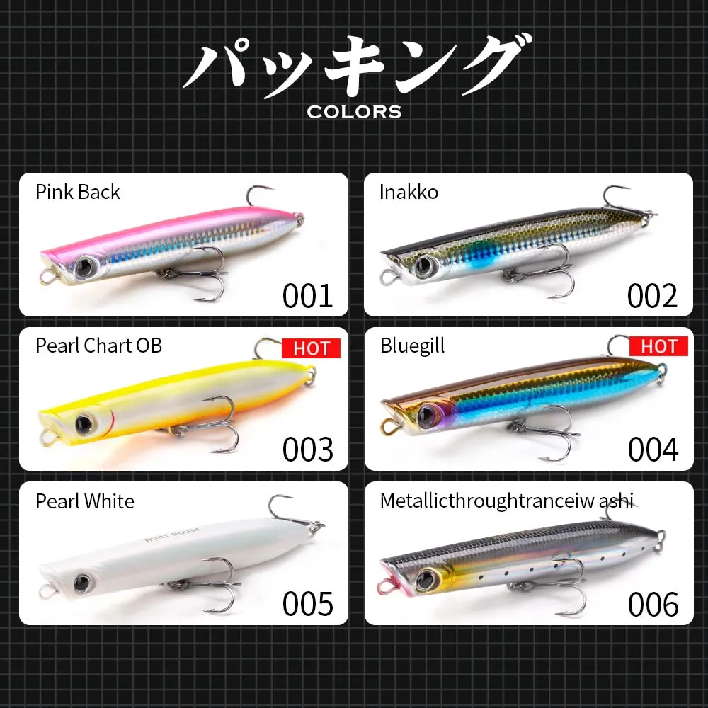 Wholesale Hunthouse Hard Plastic Fishing Bait Saltwater Topwater pencil Fishing lure 130mm/30g Pencil Bait