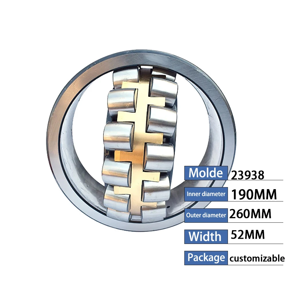 23938 Spherical Self-Aligned Roller Bearing 190x260x52MM Size Long Life Low Noise Strong Bearing Capacity Stable Performance