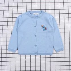 Новинка 2019, популярная детская одежда, кардиган с мультяшной вышивкой, свитер