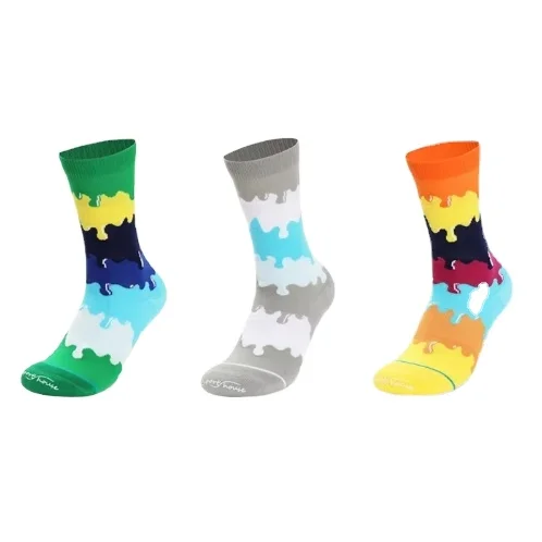 High Quality Sport Socks Stylish Rainbow Pattern For Comfortable Male/Female/Skateboarder Style Summer Sports