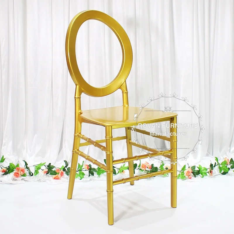 Уникальный новый дизайн полый полипропилен Смола Золото Тиффани отель Феникс Свадьба Штабелируемый O стул