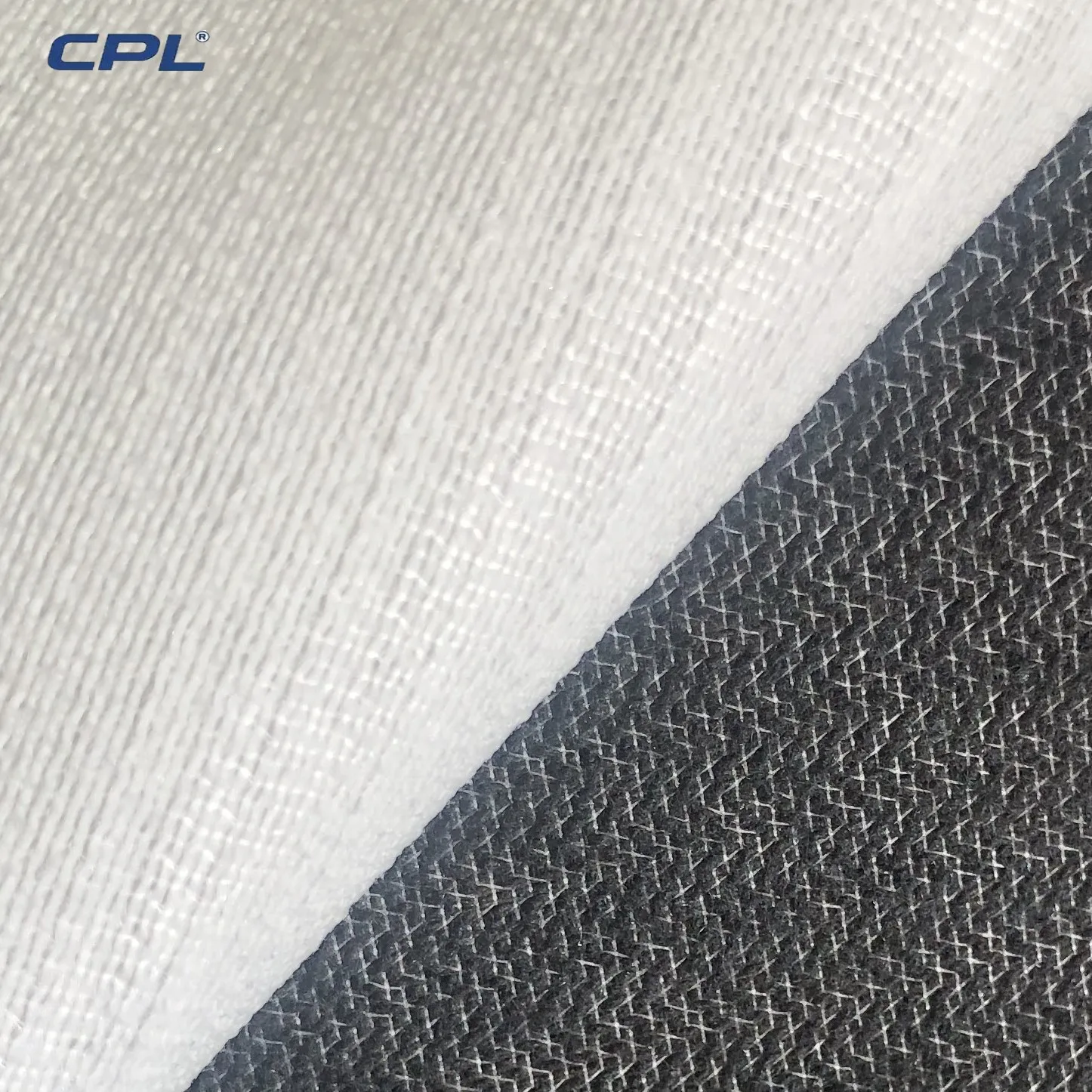 High quality brushed tricot knitted fabric fusing interlining weft insert PA coating