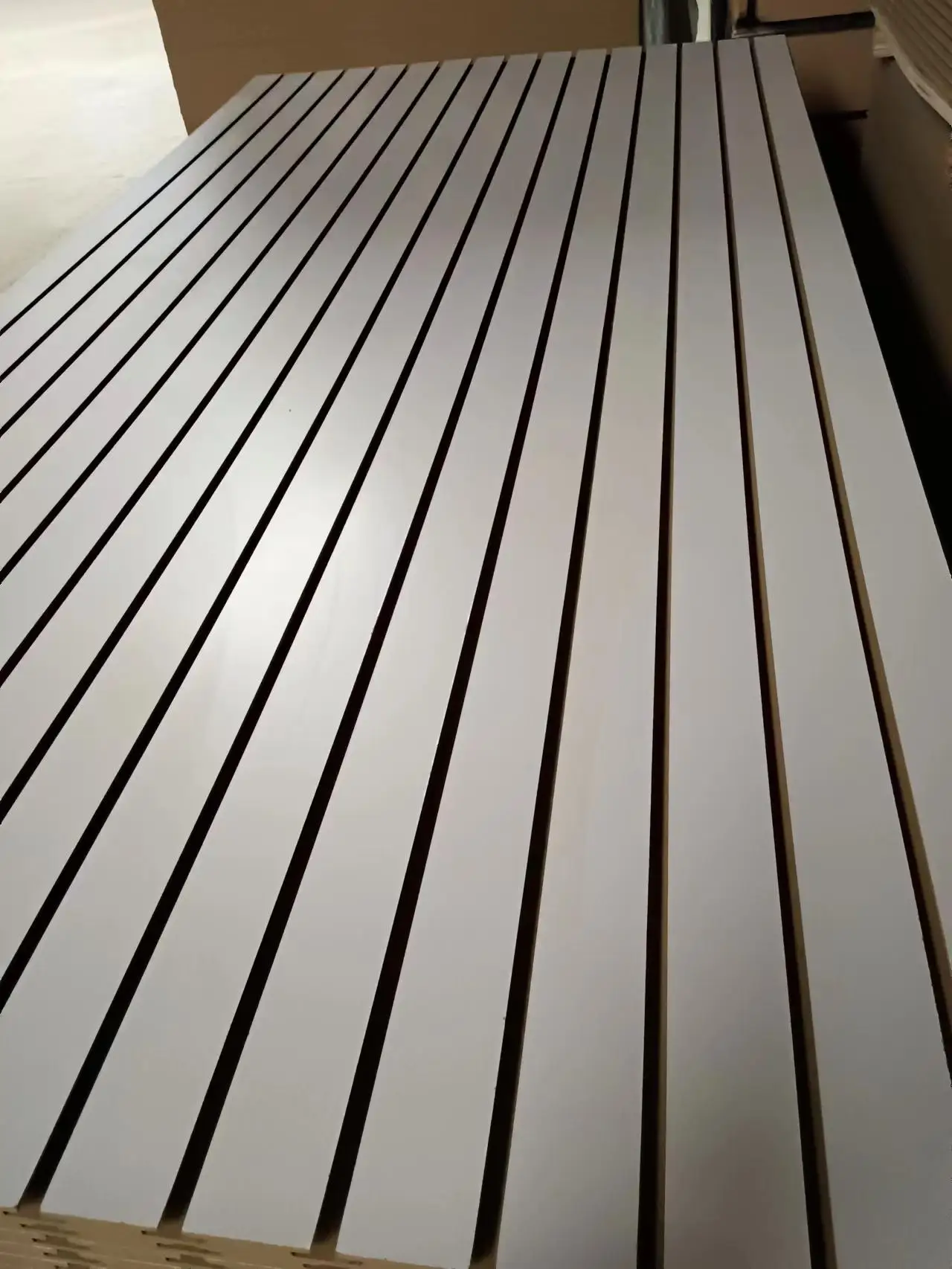 Factory Direct Sale 15-18mm Melamine Board 4x8ft Panel Faced Slotted MDF wholesale Slatwall Panel  waterproof mdf board