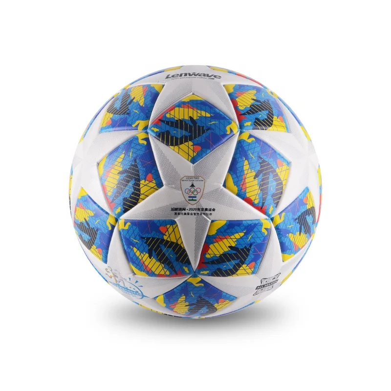 Lenwave official size 4/5 factory pvc soccer ball training thermal bonded  pu football with rubber bladder