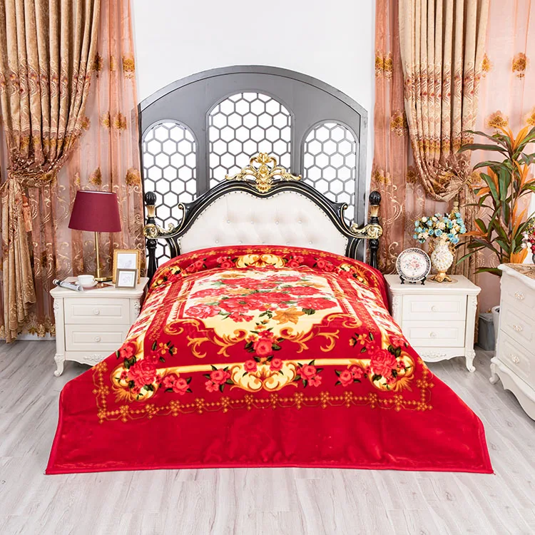 True Love Big Size Warm Mink Blanket Korean Style Blanket for Gift Stock Lot One Side Embossed 200*240cm 2ply 5.5kg Winter Oval