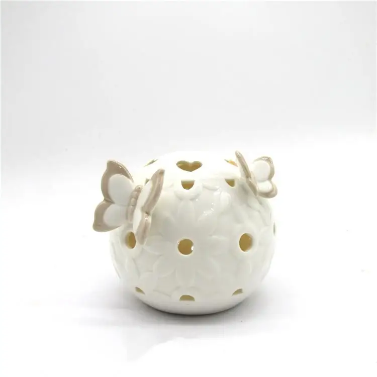 
High Quality New Design Round Ball Shape Ceramic Lamps Led Night Light For Home Decor 