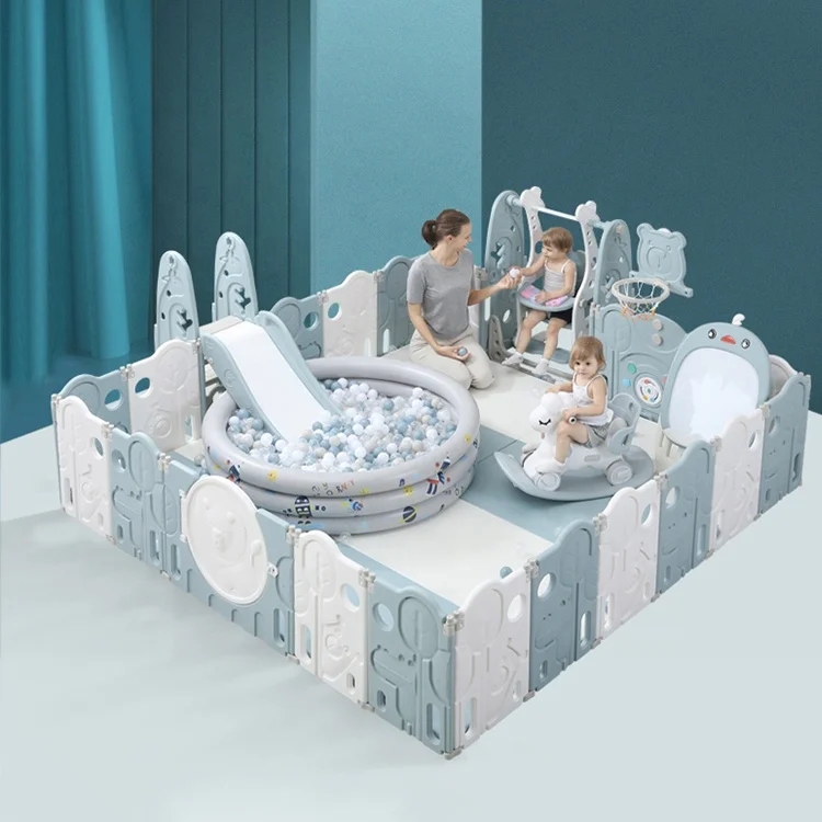 Children play yard indoor kids playpen for baby safety plastic foldable baby playpen for babies