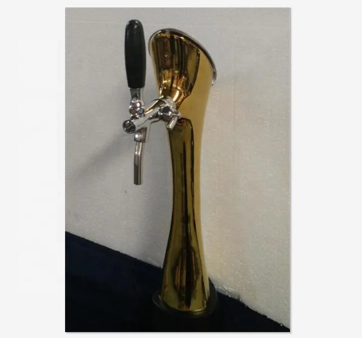 Gold color beer tap keg dispenser