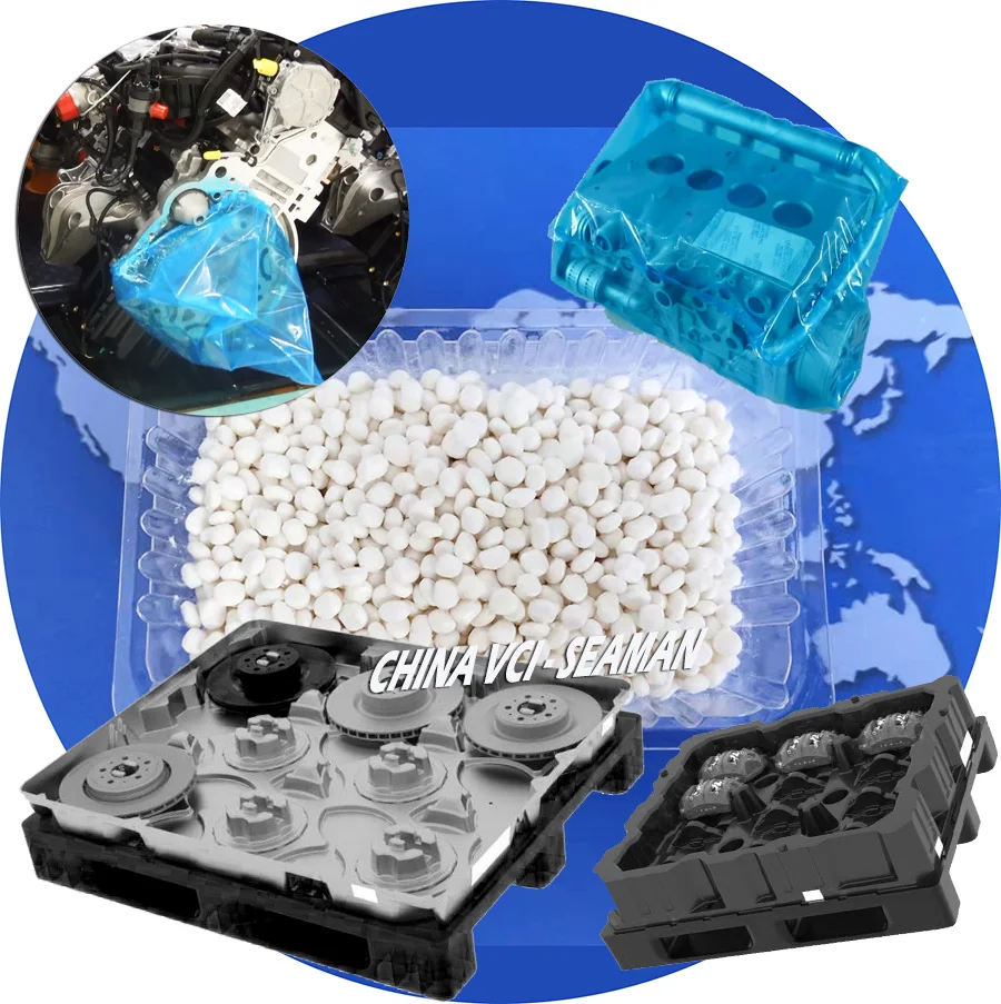 Rust Inhibiting VCI Master Batch To Make Thermoformed Injection Molding VCI Trays and VCI Films