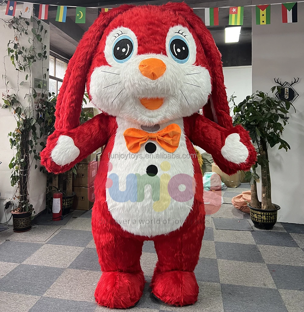 Inflatable Rabbit Mascot Costume Easter For Adult Anime Cosplay Customize Kits Mascotte Carnival Costumes Animal 2M Tall