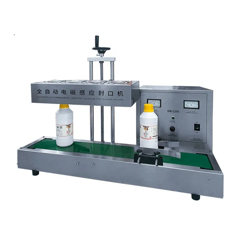 Automatic Electromagnetic Induction Glass Plastic Bottle Aluminum Foil Gasket Continuous Sealing Machine