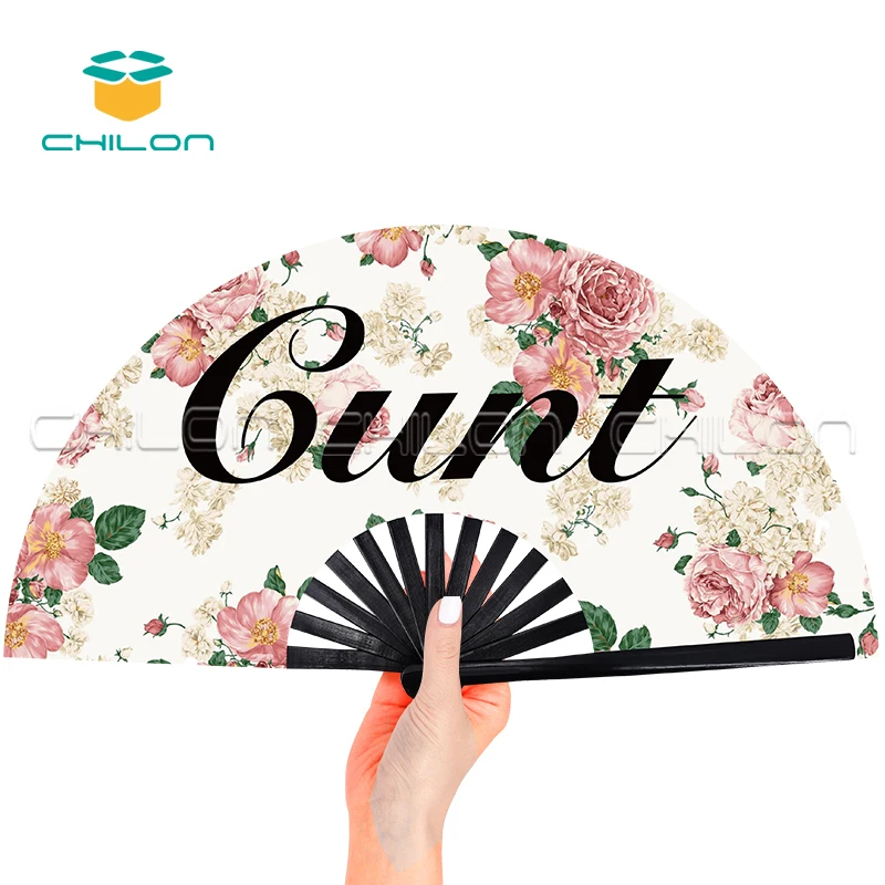 Big Loud Clack Rave Pride Fan Large Bamboo Fan for Women Men Drag Queen Dance Pride Folding Fan