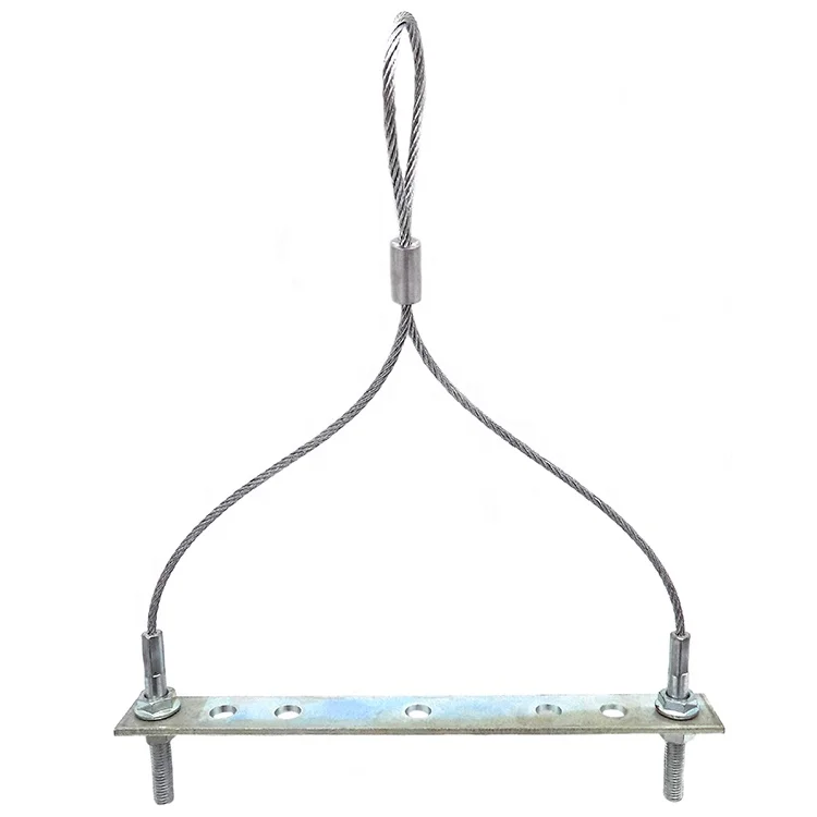 Heavy Duty Steel Wire Hanger Lighting Fixed Hanging Kits With Metal Clasp HYBRID SUSPENSION Cable Hanging Kit