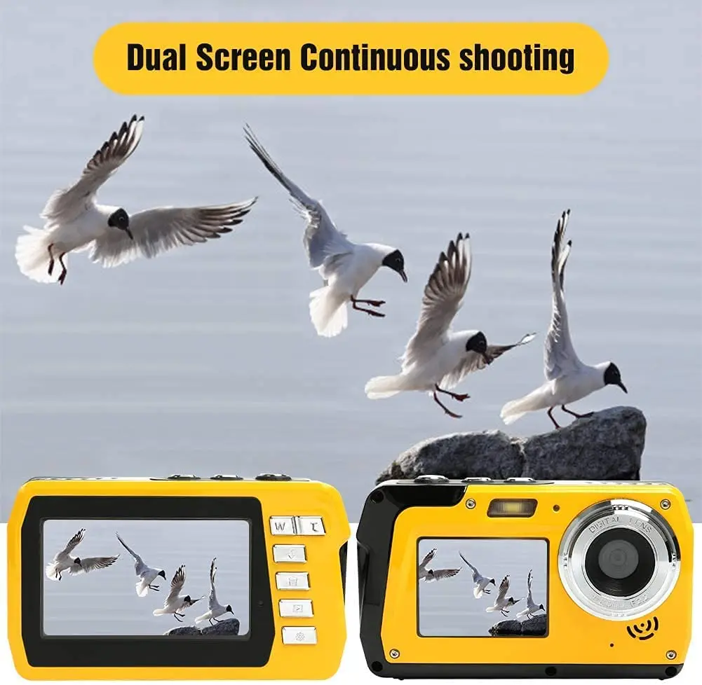 4K HD Mini Digital Cameras Point and Shoot Digital Cameras for Kids Underwater Cameras