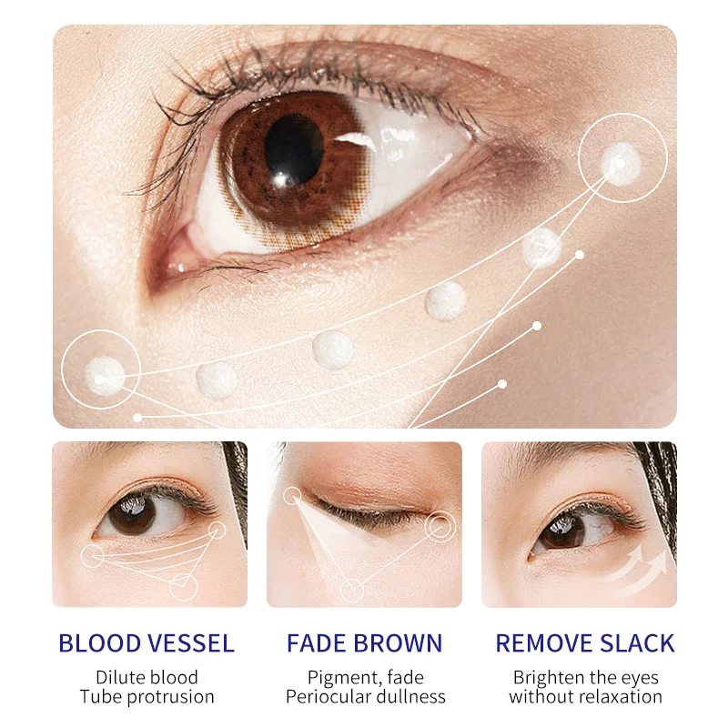 Custom Logo 15ml Snail Centella Under Eye Tightening Serum Lift Anti Wrinkles Anti Aging Collagen Peptide Eye Cream